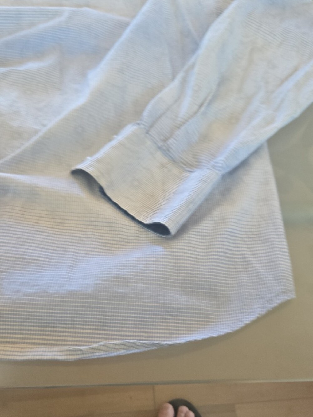 Wrangler Light Blue Check Button-Down Shirt with Dark Blue Accents - Picture 12 of 15